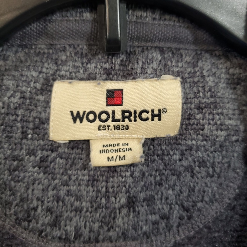 Woolrich Men's Marled Gray Pullover Quarter Zip Sweater Adult Size Medium - Picture 6 of 7